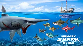 NEW GOBLIN EVIL SHARK PLAY IN 2 MAP - HUNGRY SHARK WORLD - HUNGRY SHARK WORLD GAMEPLAY