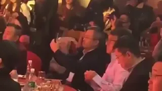 Jackie Chan eating Melon Seeds on Knight Of Shadows Press Conference 2019