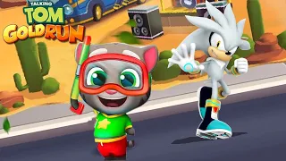 Talking Tom Gold Run Splashy Tom vs Sonic Dash Silver - Gameplay Walkthrough