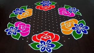 New Year 2023 Rangoli | 19x10 middle dots | Sankranthi Muggulu | Pongal Kolam | Dhanurmasam muggulu