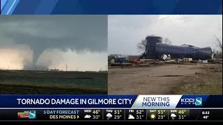 Daylight shows tornado damage to parts of Iowa