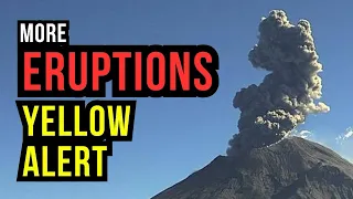 Erupting Volcano causes Yellow Alert...