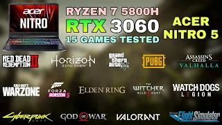 Acer Nitro 5 | Ryzen 7 5800H RTX 3060 | Test in 15 Games in 2022