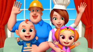 Finger Family Song + Jobs and Career Song - Wheels On The Bus | More Nursery Rhymes & Kids Songs