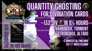 [PoE 3.22] 100 MAPS - Quantity Farming with Ghosts - Prep & Results (15-20 div per hour)