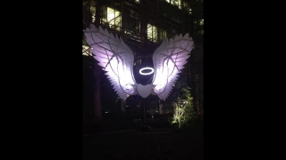 Winter lights, Angels of freedom, London, Canary Wharf 2017