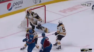 Linus Ullmark clutch shoulder save vs Avalanche