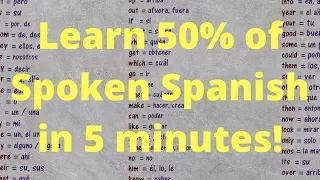 Spanish Words - 100 Most Common Words Translated - Covering 50% of Spoken Conversation!