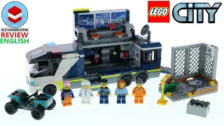 LEGO City 60418 Police Mobile Crime Lab Truck Review English