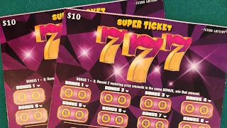 🔥$$ Super Ticket 777 Winner!! Texas Lottery Scratch Tickets