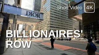 NEW YORK CITY Walking Tour (4K) BILLIONAIRES' ROW (Short Video)