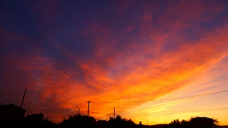 Red sky after sunset (Timelapse)