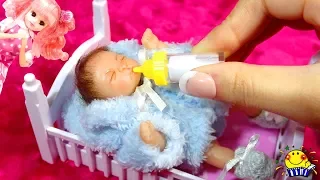 【小さくて可愛い赤ちゃんのお世話遊び】リカちゃんとミルクをあげてみよう❤︎ Miniature Baby Doll