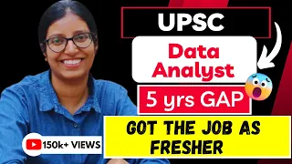 How she cracked a job as Fresher | UPSC to Data Analyst | 5 Years Gap 😲