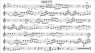 Trumpet Play-along - Misty - Erroll Garner - with sheet music