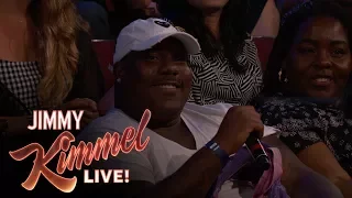 Behind the Scenes with Jimmy Kimmel & Audience (Guy with Toothache Fleeing Hurricane)