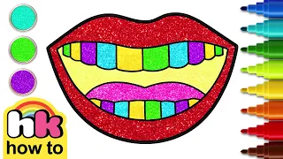 Learn How To Draw Glitter Lips | Drawing Videos For Kids | HooplaKidz How To