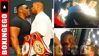 DRAMA!!!! ANTHONY JOSHUA GETS RODE UP ON JARRELL "BIG BABY" MILLER PULLS UP -HEATED WORDS FLY (WOW!)