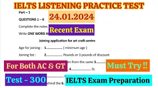 IELTS LISTENING PRACTICE TEST 2024 WITH ANSWERS | ACTUAL TEST- 300