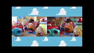 Toy story IRL opening side by side