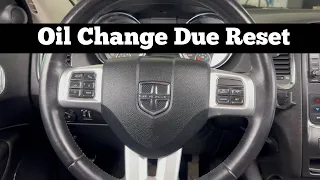 2011 - 2013 Dodge Durango - How To Clear Oil Change Due Message & Reset Oil Change Life Light