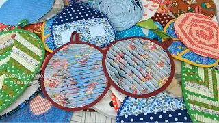 I sew magical beauty from scraps. Patchwork grips. Gift idea for March 8. Patchwork.