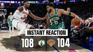 INSTANT REACTION: Kristaps Porzingis "balled out tonight" in Celtics' debut vs. Knicks