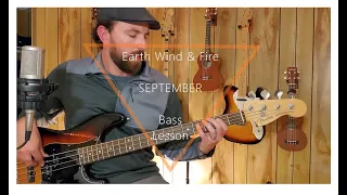 September Bass Tutorial.  How to play September by Earth Wind and Fire bassline tutorial