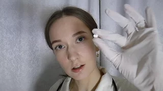 АСМР/ASMR. Доктор. Диагностика сотрясения мозга.