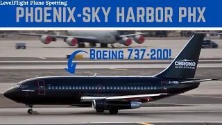 4K Phoenix Skyharbor PHX Morning Plane Spotting Boeing 747 and 737-200!