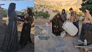 The Heartwarming Encounter of Mrs Farideh with Her Sister Fariba and Cementing Beside Fariba's House