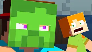 ZOMBIE STEVE?! Minecraft Animation - Alex and Steve Life