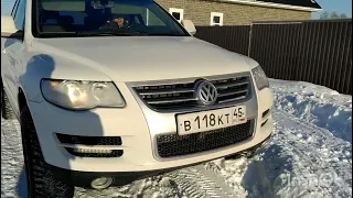 Туарег 4*4 снег парковка на даче #2 / Touareg 4*4 snow parking on home #2