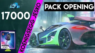 Asphalt 9 : Koenigsegg Jesko Key Pack Opening (17000 tokens)