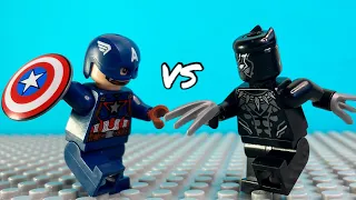 Black Panther vs Captain America - LEGO Marvel Stop Motion