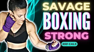 SAVAGE BURN🔥6 Round SHADOWBOXING Workout (3LB Dumbbell + Abs)//SYLVIA NASSER