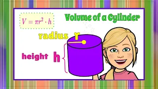 What is the VOLUME of a Cylinder | 8.G.C.9💗💙