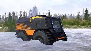 Spintires Mudrunner -  Sherpa 4x4 Driving Offroad Crossing River