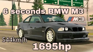 6 seconds 1695hp BMW M3 GTR puretuned gearbox [ Car Parking Multiplayer ]