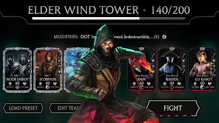 MK11 Scorpion the Goat! | Boss Match 120, 140 & 160 Elder Wind Fatal Tower | MK Mobile