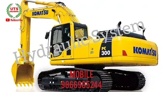 #komatsu PC300-7 Hydraulic System Animation