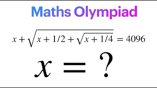 Olympiad Math Question | how to solve for x in this nice algebra problem