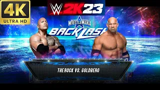 A Rematch of WWE WrestleMania BackLash 2003 in WWE 2K23 | The Rock vs Goldberg Nostalgic Match | 4K