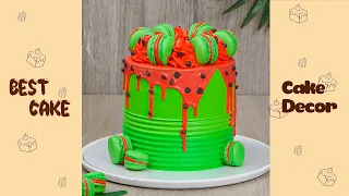 So Tasty Macaron Watermelon Cake #shorts