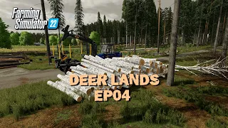 FS22 | Forestry on Deer Lands | Starting to forward birch logs! | EP04