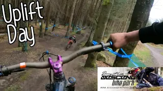 UPLIFT DAY AT DANNY HARTS BIKE PARK|BIG CRASH