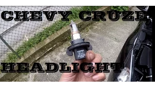 How to replace change Headlight bulb in Chevy Cruze