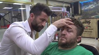 ASMR TURKISH BARBER MASSAGE =ASMR SLEEP MASSAGE= head,back,arm,ear,neck,energy massage = UYKU MASAJI