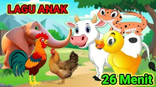 Lagu Anak 26 Menit !! Ayam Bebek Cicak Gajah Dan Animasi lain nya