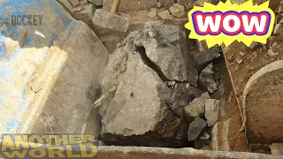 Amazing Quarry Primary Rock Crushing  Rebel jaw crusher rock quarry crushing operations #asmrcontent